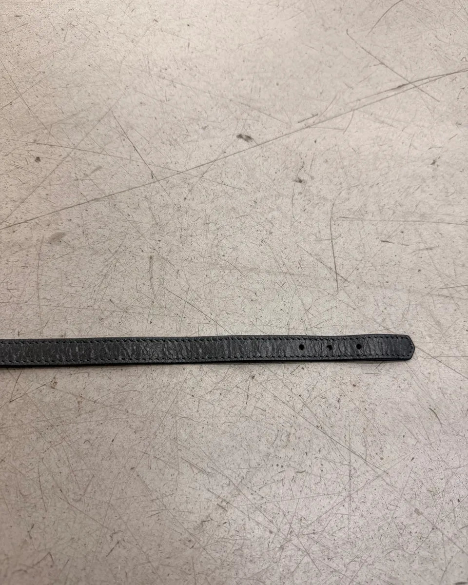 Balenciaga Faded Black Leather Double Tour Bracelet TTgxhBA 4