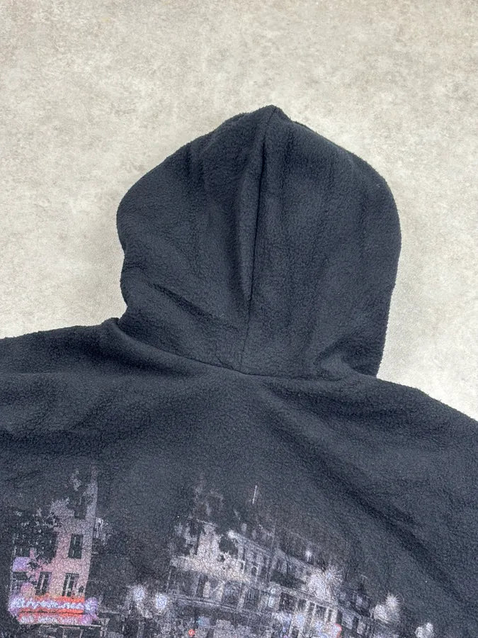 Balenciaga Fleece Black Pigalle Zip-up Hooded Jacket BnUJGJa 5