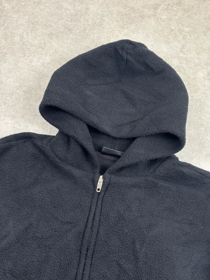 Balenciaga Fleece Black Pigalle Zip-up Hooded Jacket BnUJGJa 4