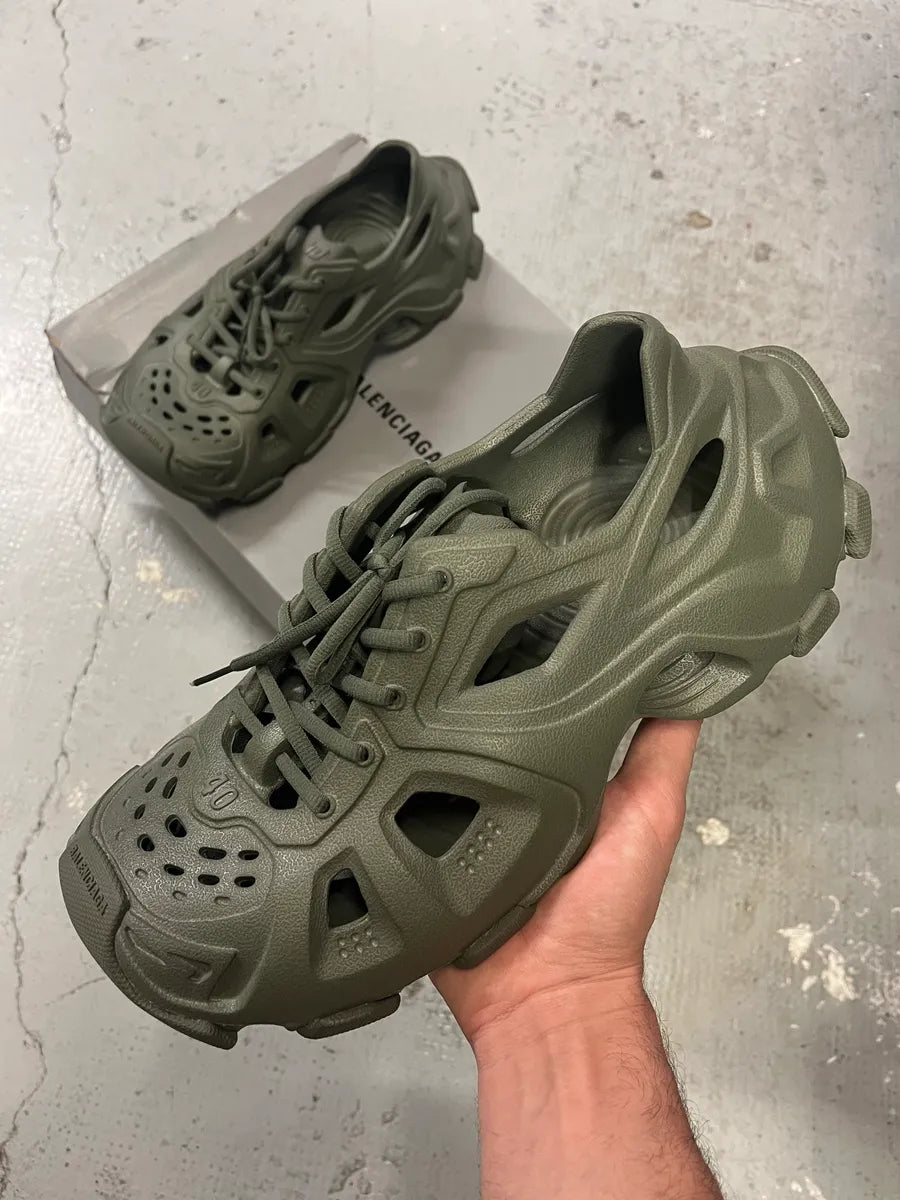 Balenciaga Foam Green Cut-Out Low Sneakers oJVIOWm 0