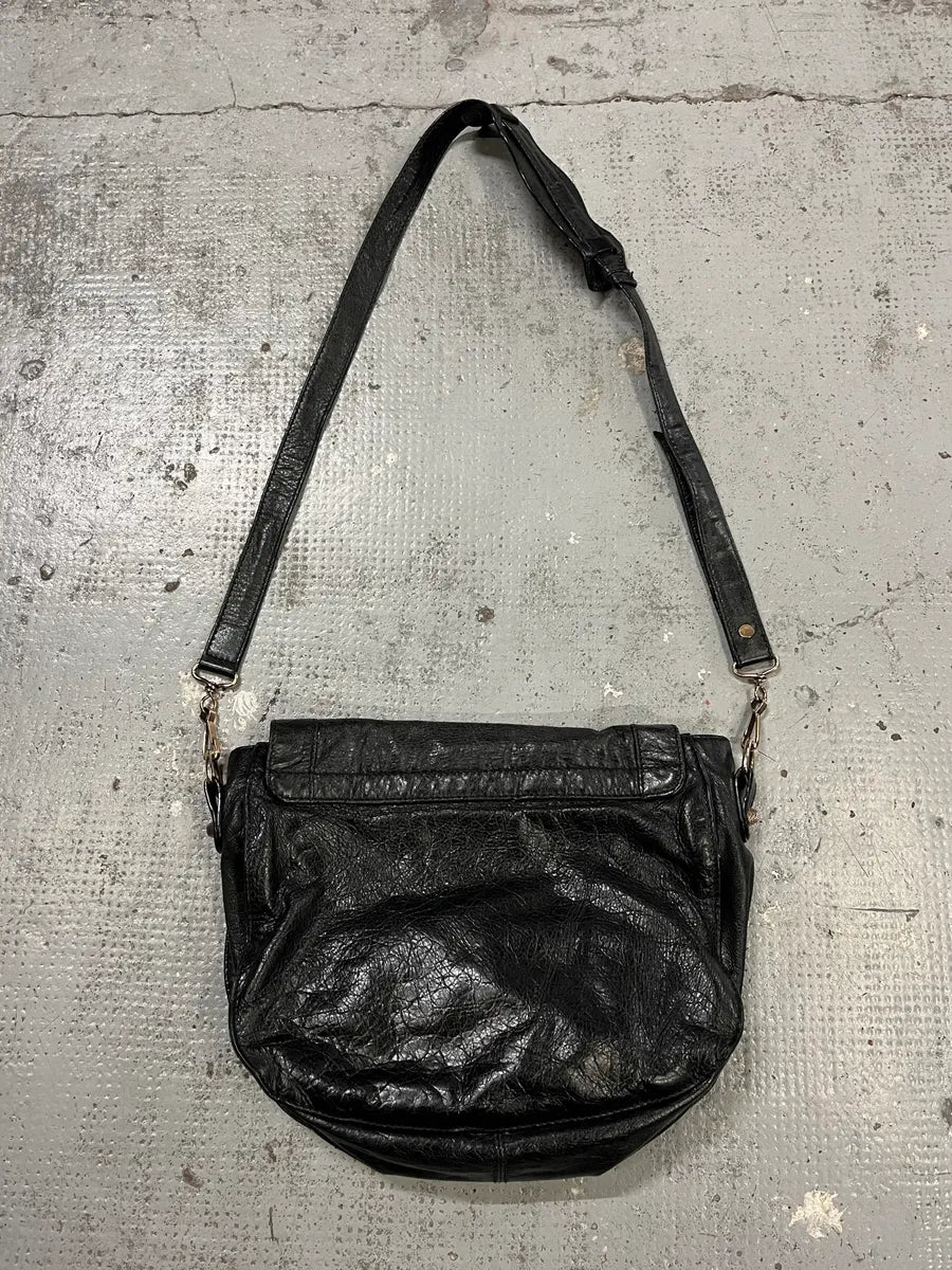 Balenciaga Gold Studded City Black Leather Shoulder Bag ZdrLmgm 6