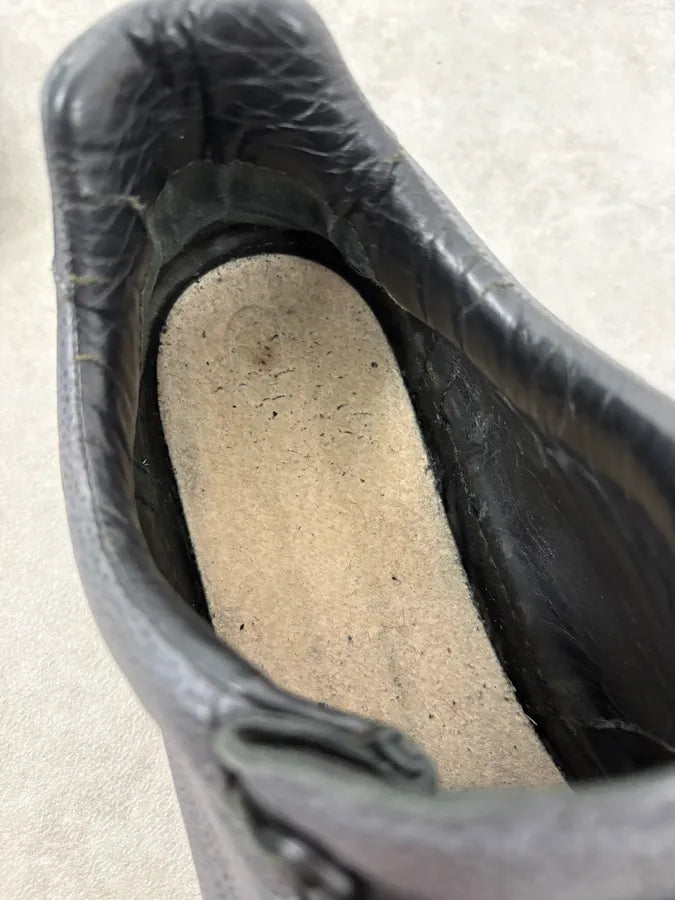 Balenciaga Arena Grey Leather Sneakers pJMIrIa 9