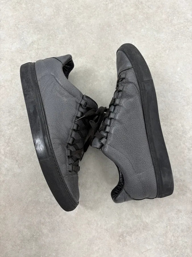 Balenciaga Arena Grey Leather Sneakers pJMIrIa 5