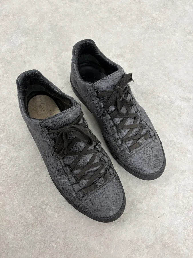 Balenciaga Arena Grey Leather Sneakers pJMIrIa 3