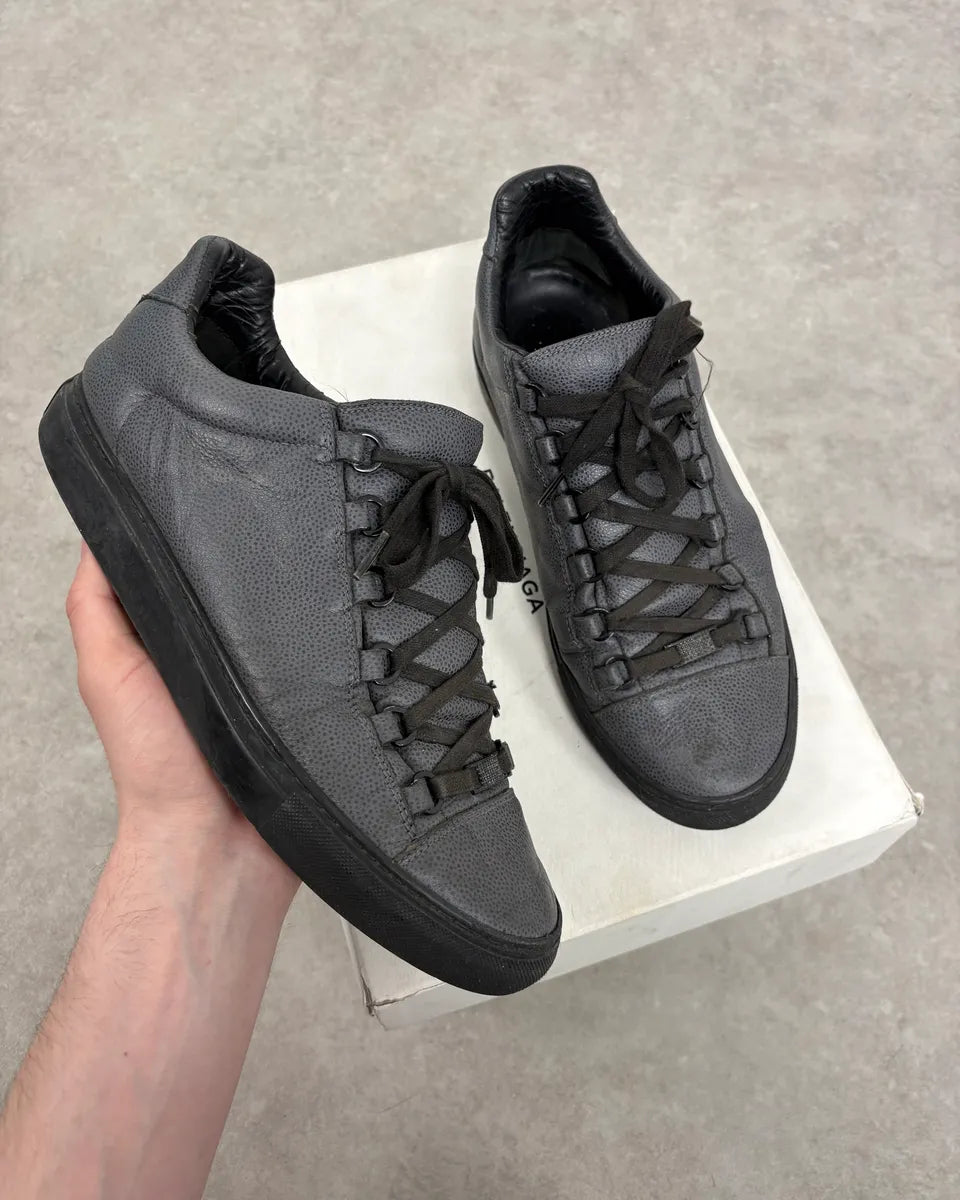 Balenciaga Arena Grey Leather Sneakers pJMIrIa 0