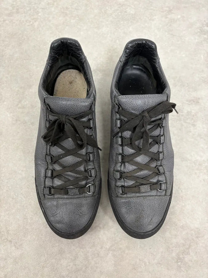 Balenciaga Arena Grey Leather Sneakers pJMIrIa 1