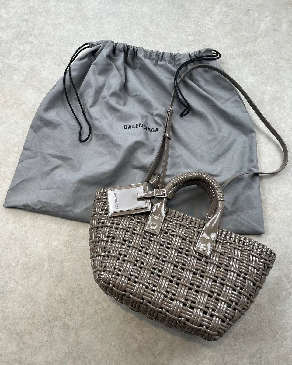 Balenciaga Grey Basket Handle Bag dRLKpLb 0