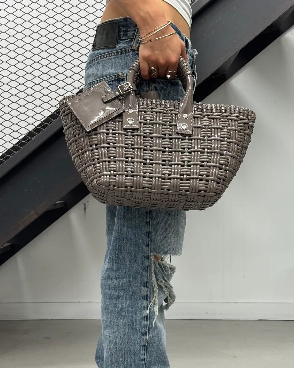 Balenciaga Grey Basket Handle Bag dRLKpLb 1