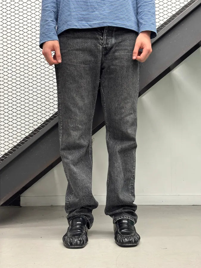 Balenciaga Grey Denim Straight Leg Jeans WnEUluy 1