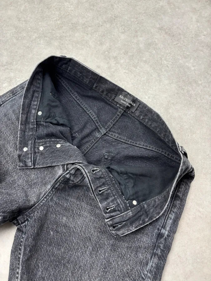 Balenciaga Grey Denim Straight Leg Jeans WnEUluy 8
