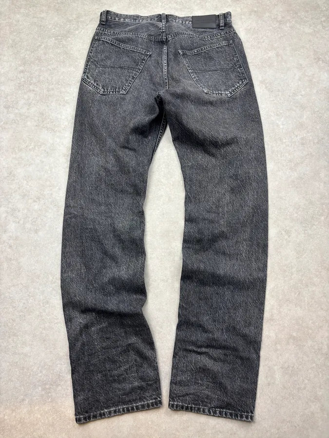 Balenciaga Grey Denim Straight Leg Jeans WnEUluy 5