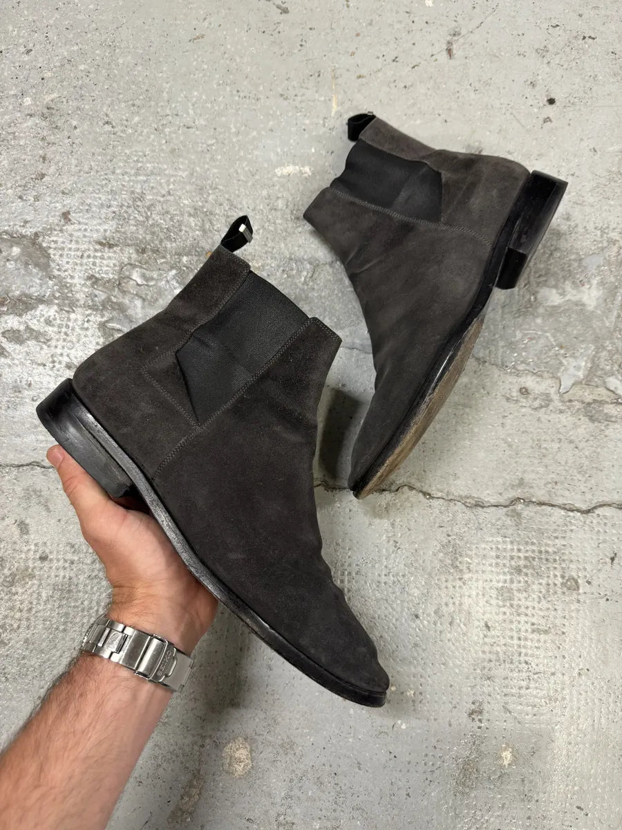 Balenciaga Grey Suede Leather Boots rOTQuiS 0