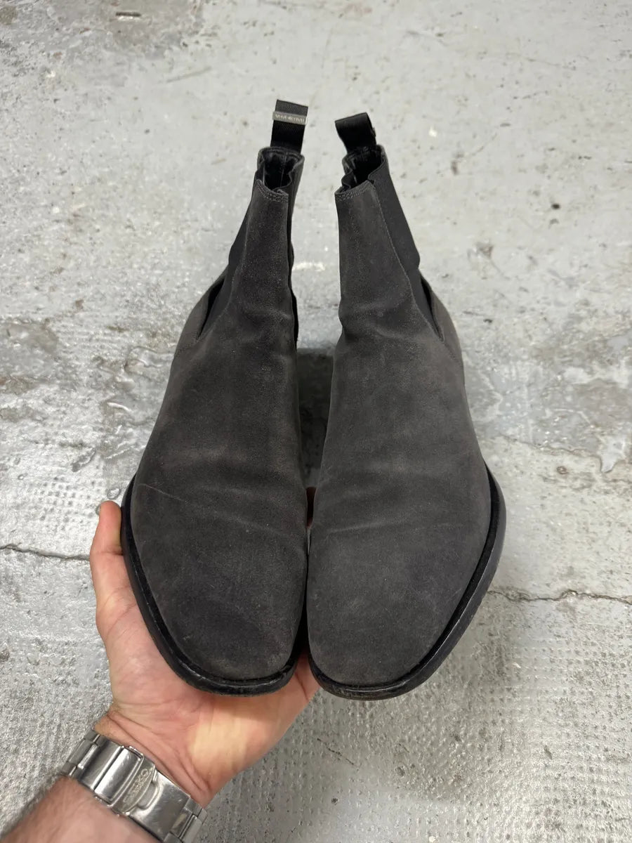 Balenciaga Grey Suede Leather Boots rOTQuiS 3