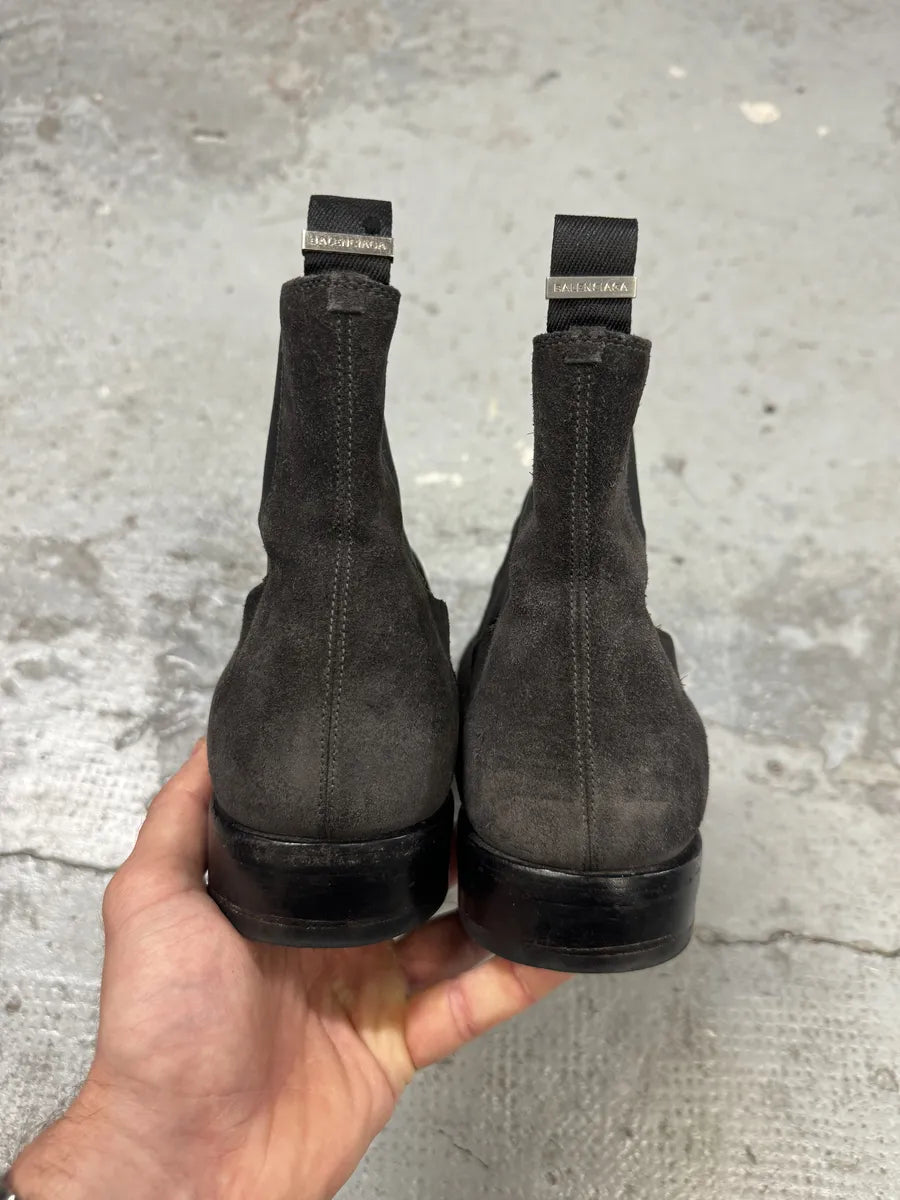 Balenciaga Grey Suede Leather Boots rOTQuiS 8
