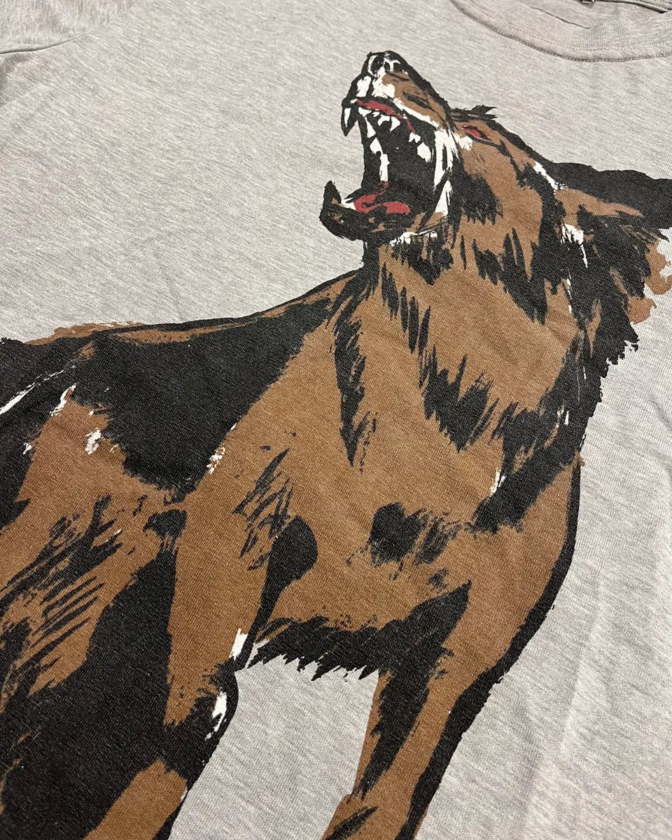 Balenciaga Grey Wolf Graphic T-Shirt SdDekMU 5