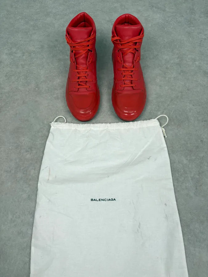 Balenciaga High Red Leather Sneakers snbrIOw 7