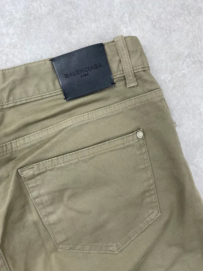 SS2014 Balenciaga Green Khaki Cozy Pants YGwtykU 8
