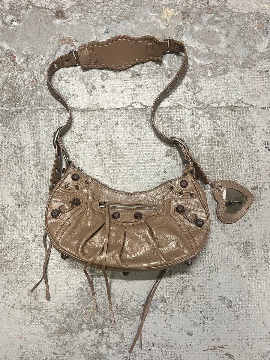 Balenciaga Le Cagole Beige Light Brown Small Shoulder Bag jEXPqPT 0