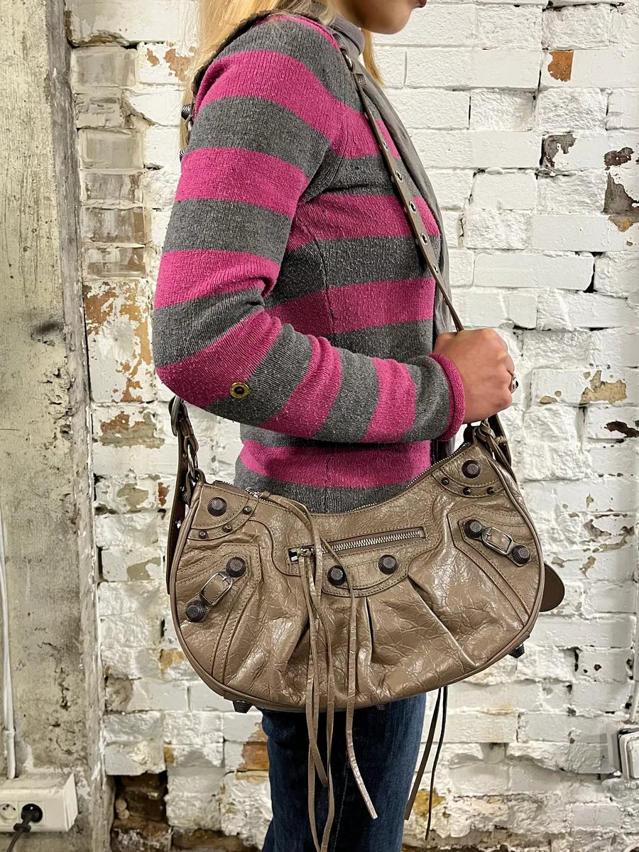 Balenciaga Le Cagole Beige Light Brown Small Shoulder Bag jEXPqPT 1