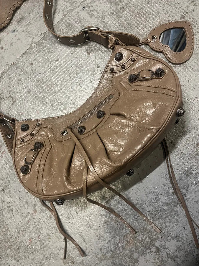 Balenciaga Le Cagole Beige Light Brown Small Shoulder Bag jEXPqPT 3