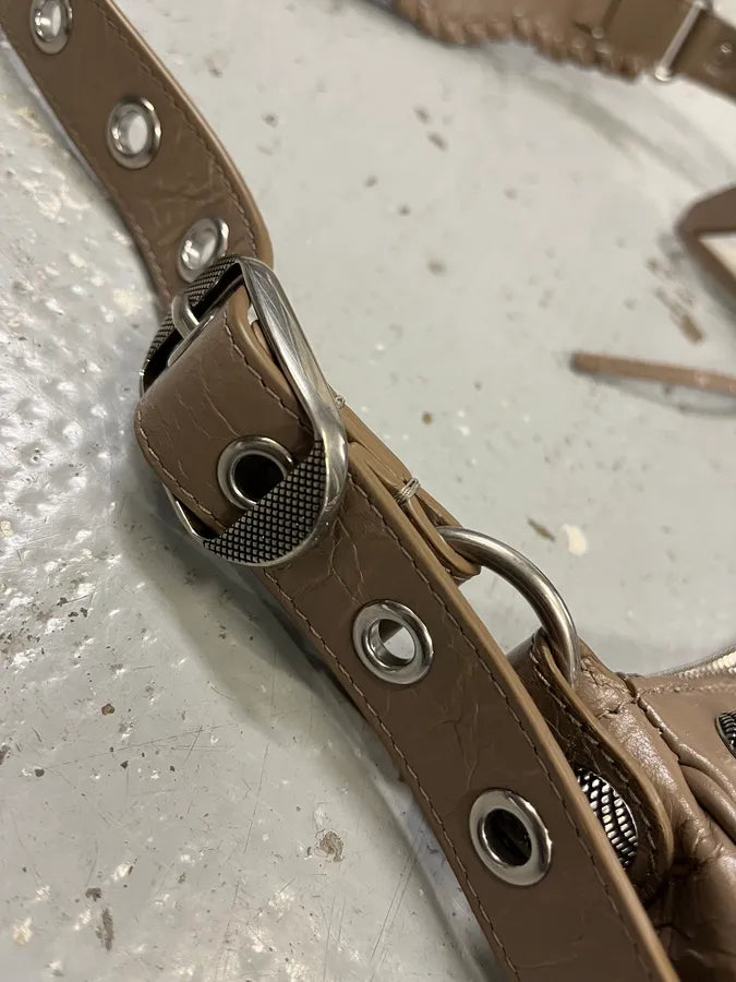 Balenciaga Le Cagole Beige Light Brown Small Shoulder Bag jEXPqPT 7