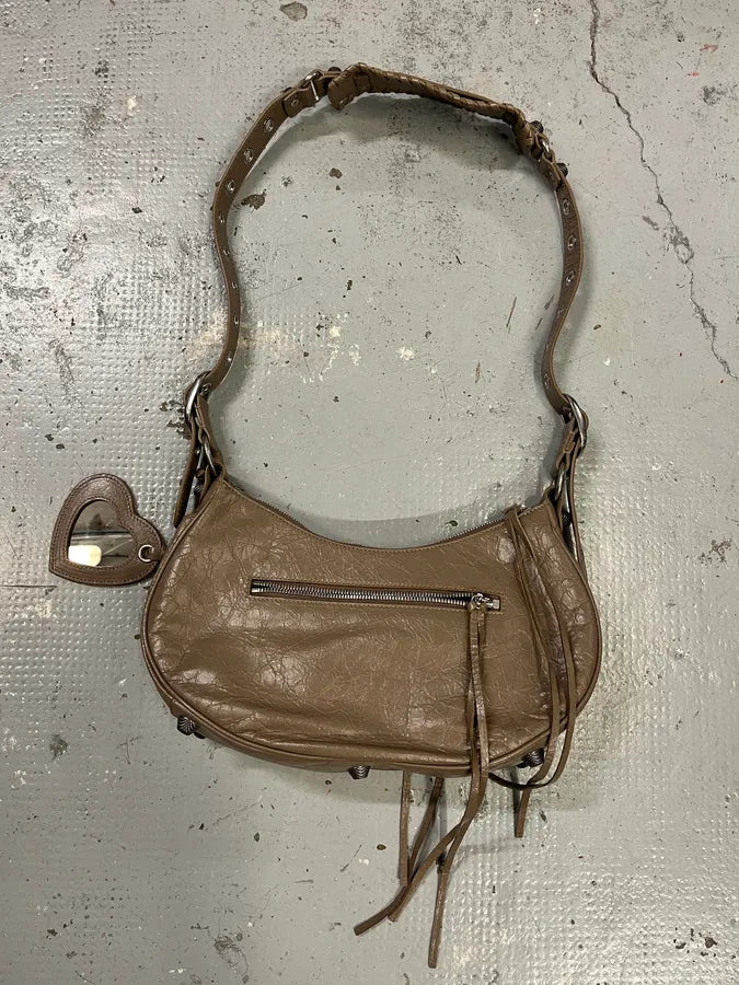 Balenciaga Le Cagole Beige Light Brown Small Shoulder Bag jEXPqPT 8