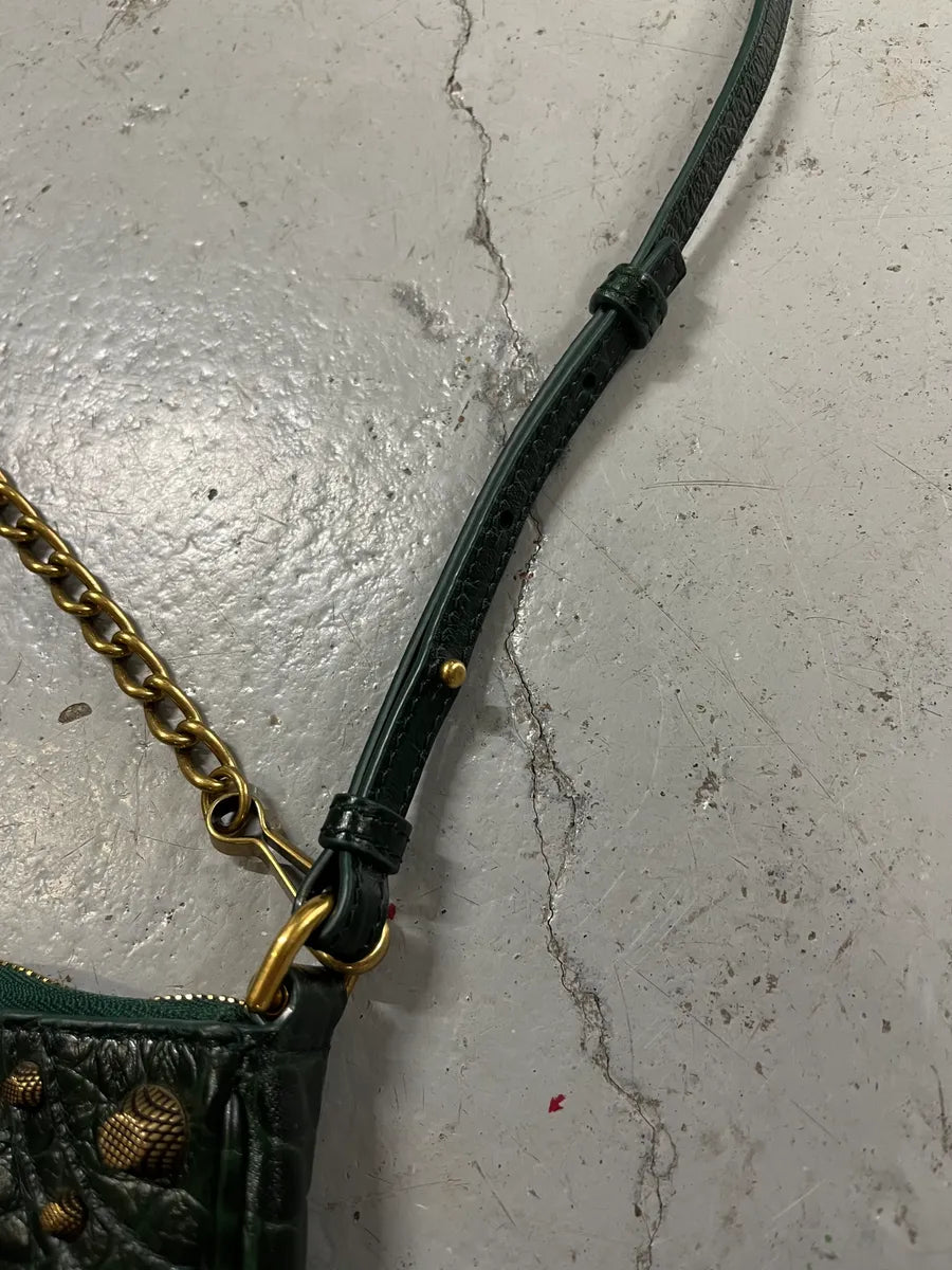 Balenciaga Le Cagole Croco Embossed Green Mini Green City Bag JidUzjE 5