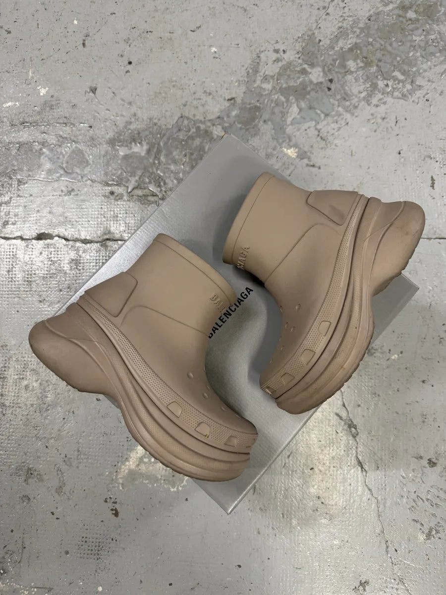 Balenciaga Mid Beige Crocs Platform Shoes SXBSRhs 2