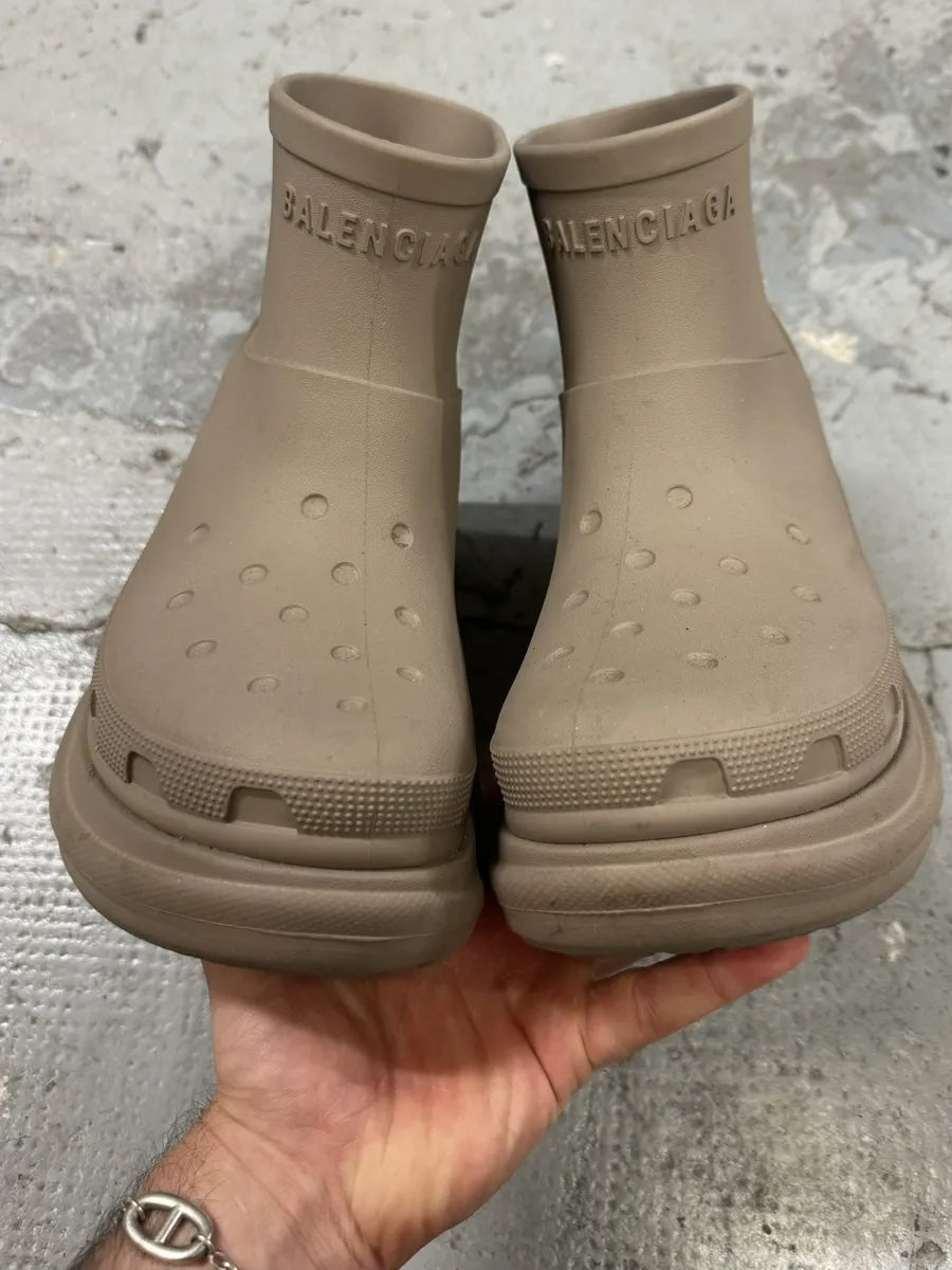 Balenciaga Mid Beige Crocs Platform Shoes SXBSRhs 3