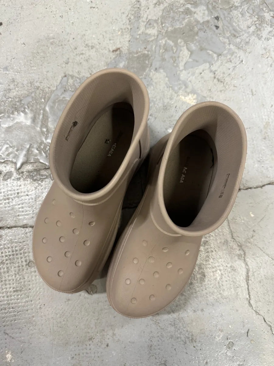Balenciaga Mid Beige Crocs Platform Shoes SXBSRhs 8