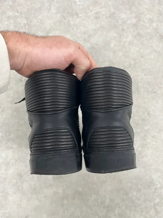 Balenciaga Monochrome Black High Leather Sneakers HpWMLGc 6