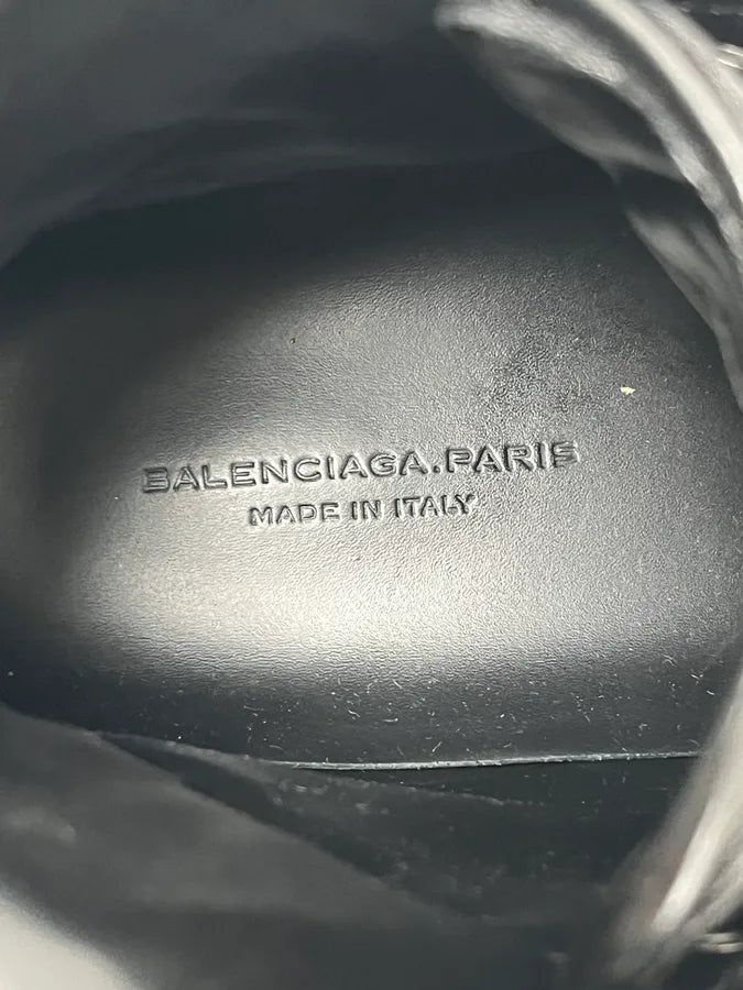 Balenciaga Monochrome Black High Leather Sneakers HpWMLGc 9