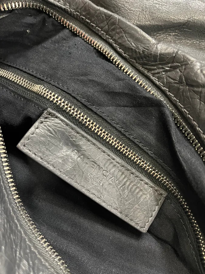 Balenciaga Moto Black Leather Crossbody Bag ZZvciio 6
