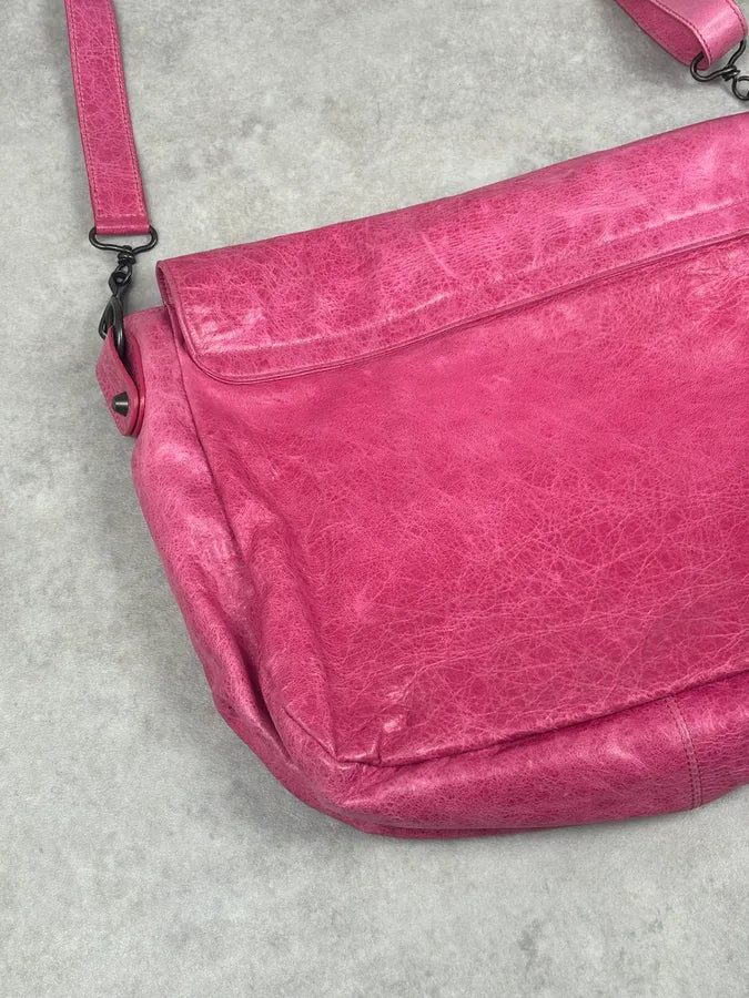 Balenciaga Moto City Messenger Studded Pink Bag pzvXRtx 11