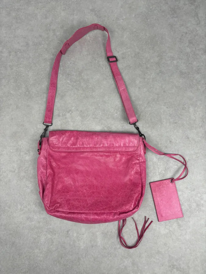 Balenciaga Moto City Messenger Studded Pink Bag pzvXRtx 7