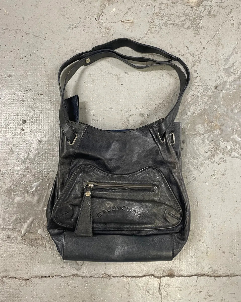 Balenciaga Navy Blue Leather Bag (OS) 0