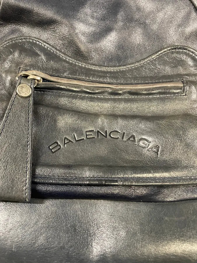 Balenciaga Navy Blue Leather Bag (OS) 3