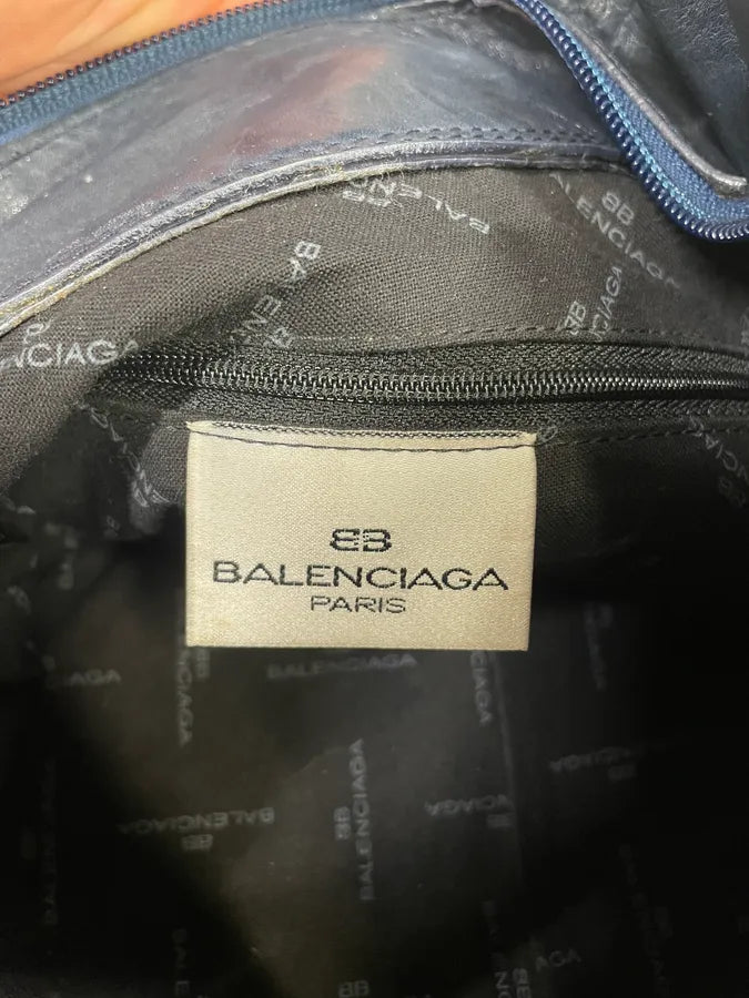 Balenciaga Navy Blue Leather Bag (OS) 4