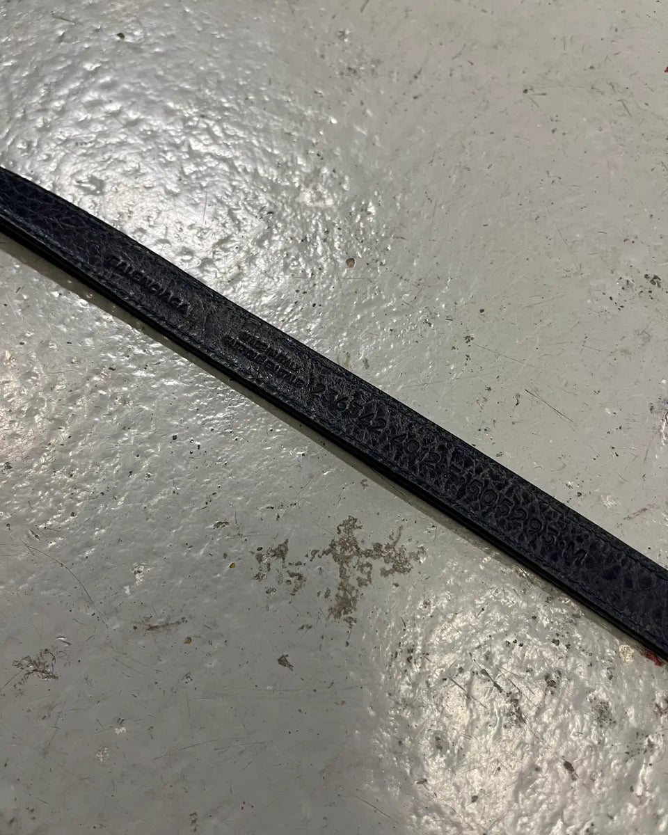 Balenciaga Navy Leather Double-Wrap Buckle Bracelet Ddtvhxz 6
