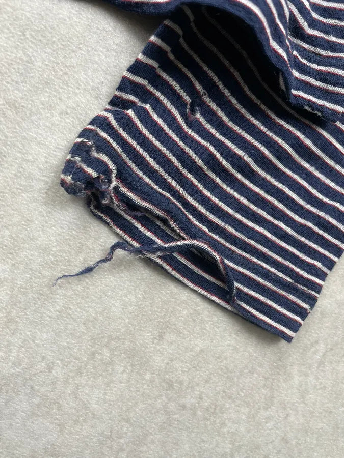 2000s Balenciaga Navy Striped Embroidered Longsleeve  hduzeZD 6
