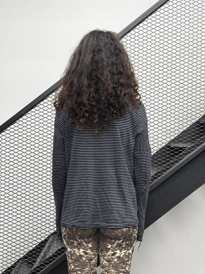 2000s Balenciaga Navy Striped Embroidered Longsleeve  hduzeZD 2