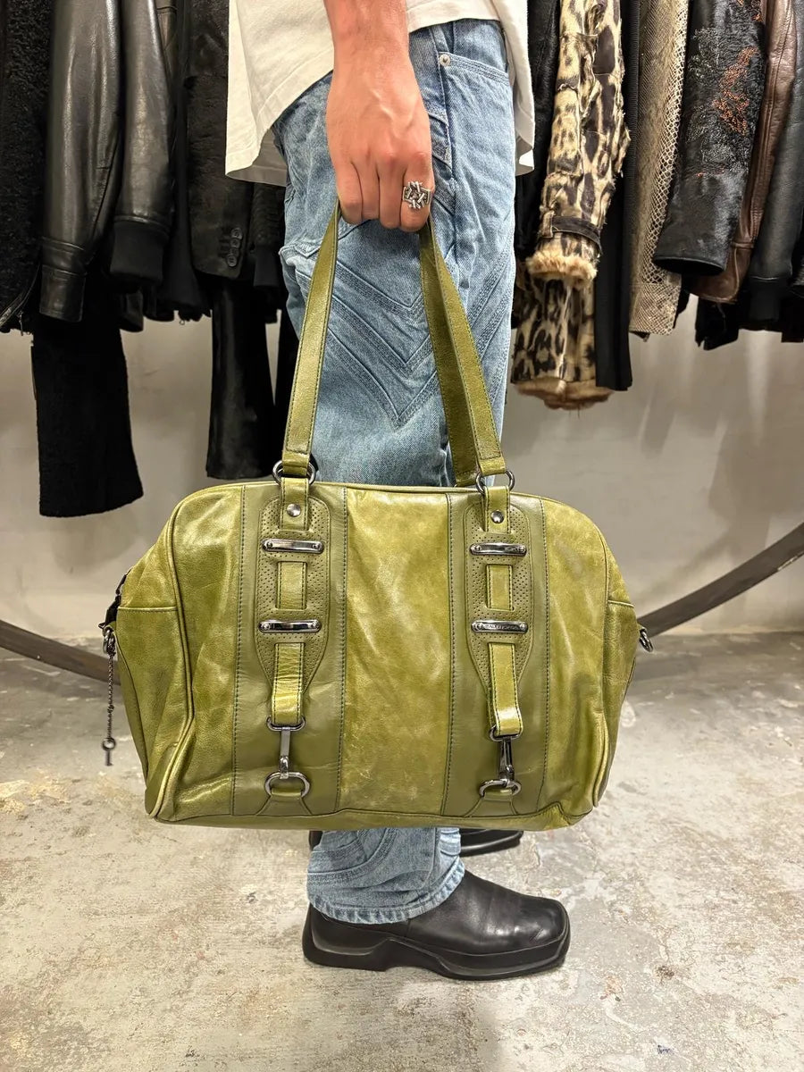 Balenciaga Olive Green Premium Leather Handle Bag (OS) xiObBSf 0