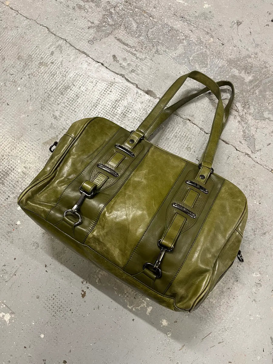 Balenciaga Olive Green Premium Leather Handle Bag (OS) xiObBSf 1