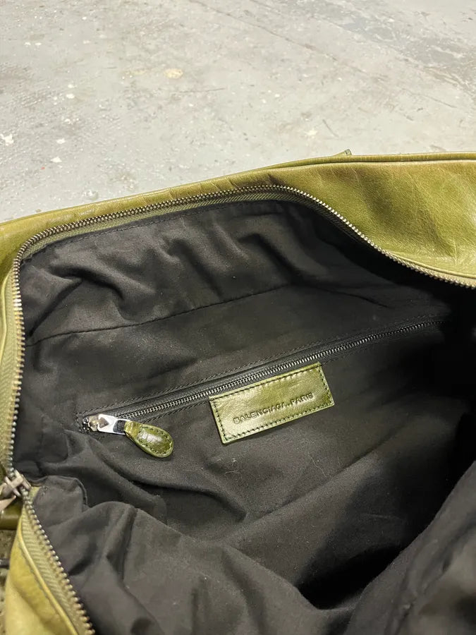 Balenciaga Olive Green Premium Leather Handle Bag (OS) xiObBSf 12
