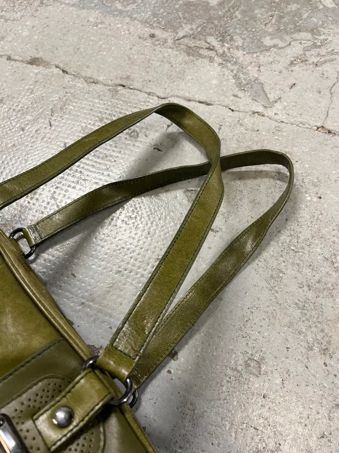 Balenciaga Olive Green Premium Leather Handle Bag (OS) xiObBSf 5
