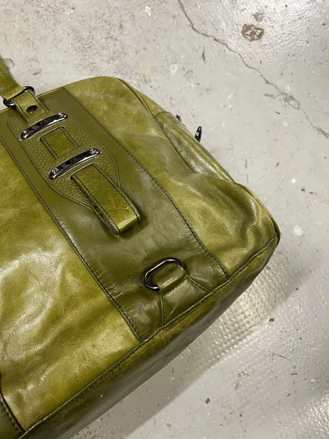 Balenciaga Olive Green Premium Leather Handle Bag (OS) xiObBSf 7