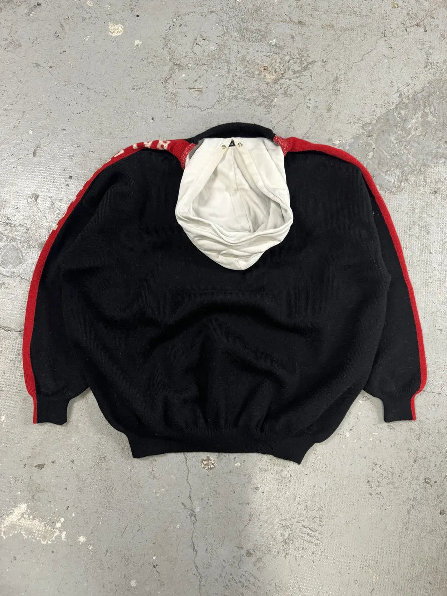 Balenciaga Oversized Logo-Jacquard Wool & Cotton Jersey Hoodie (L/XL) 1