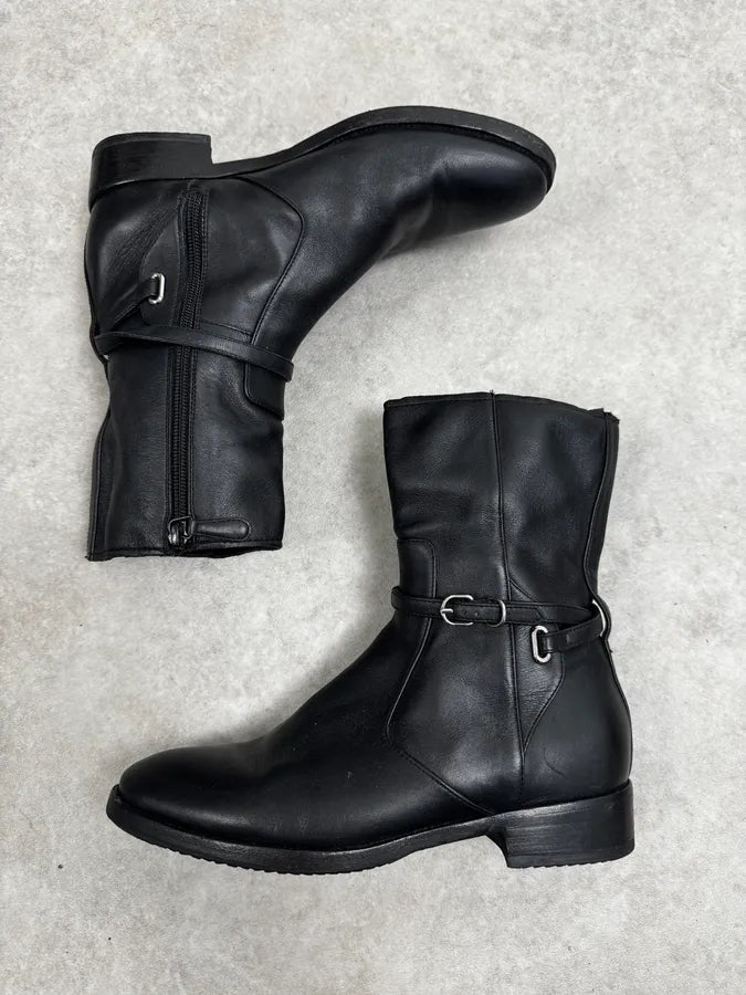 Balenciaga Paris Black Ankle Leather Boots ozFQpbn 1