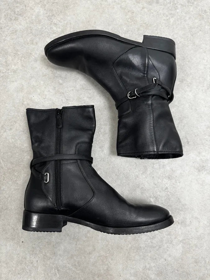 Balenciaga Paris Black Ankle Leather Boots ozFQpbn 2