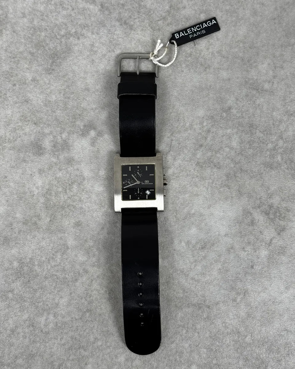 Balenciaga Paris Black Leather Minimalist Watch cCGoZwb 2